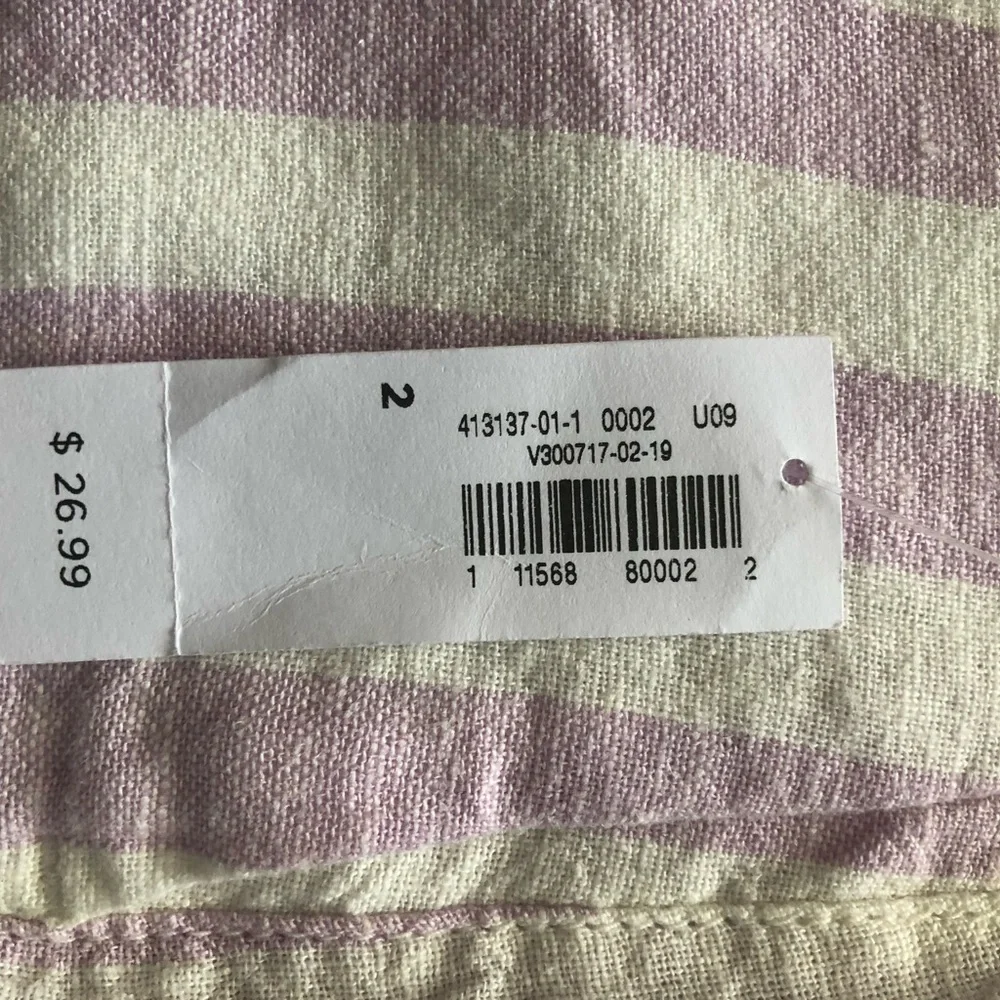 Old Navy Pink and White Linen Blend Shorts - Picture 4 of 6